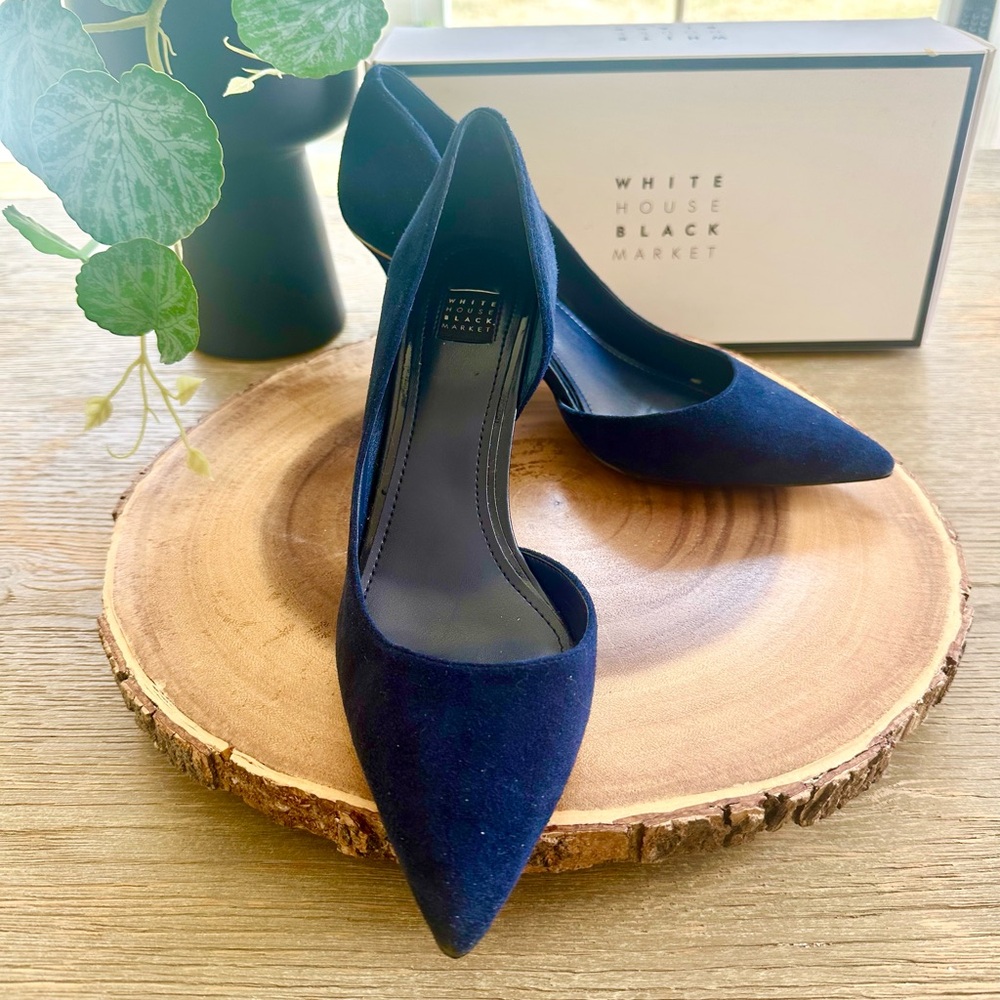 White House Black Market Blue Stiletto Heels